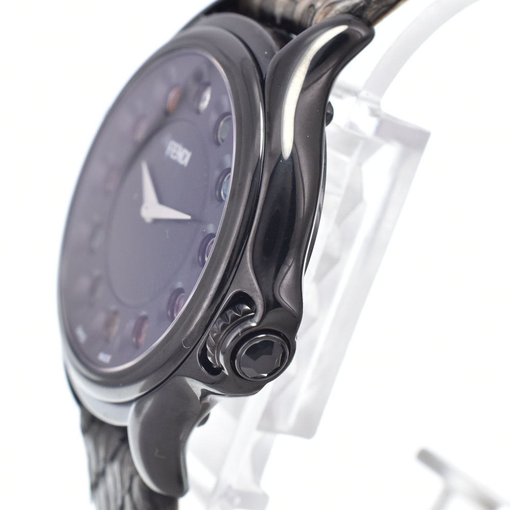 with paper FENDI Crazy carat 10500L Change gemstone black Dial Quartz Ladies
 Watch Q#149194