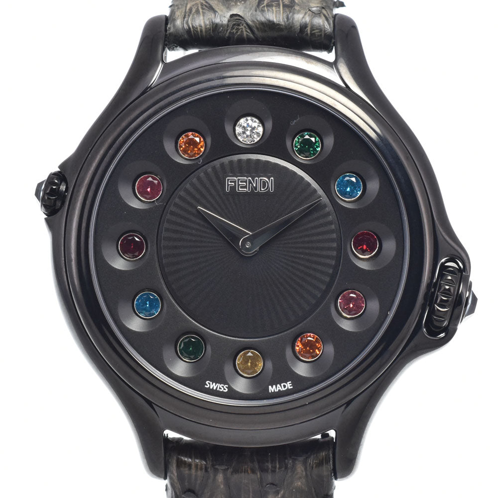 with paper FENDI Crazy carat 10500L Change gemstone black Dial Quartz Ladies
 Watch Q#149195