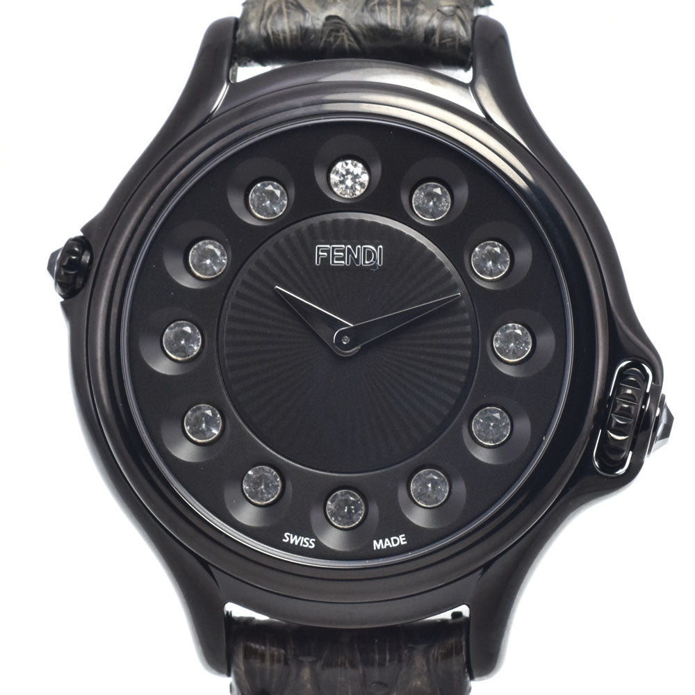 with paper FENDI Crazy carat 10500L Change gemstone black Dial Quartz Ladies
 Watch Q#149195