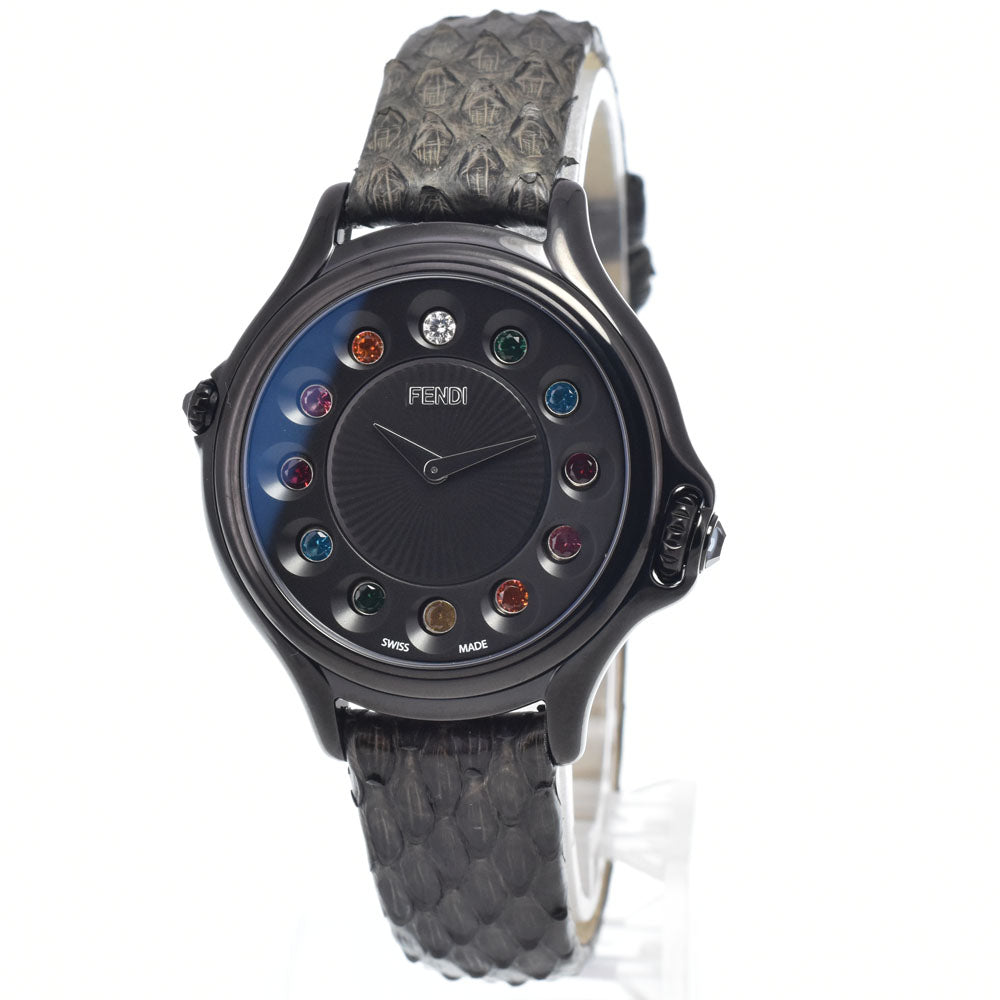 with paper FENDI Crazy carat 10500L Change gemstone black Dial Quartz Ladies
 Watch Q#149195