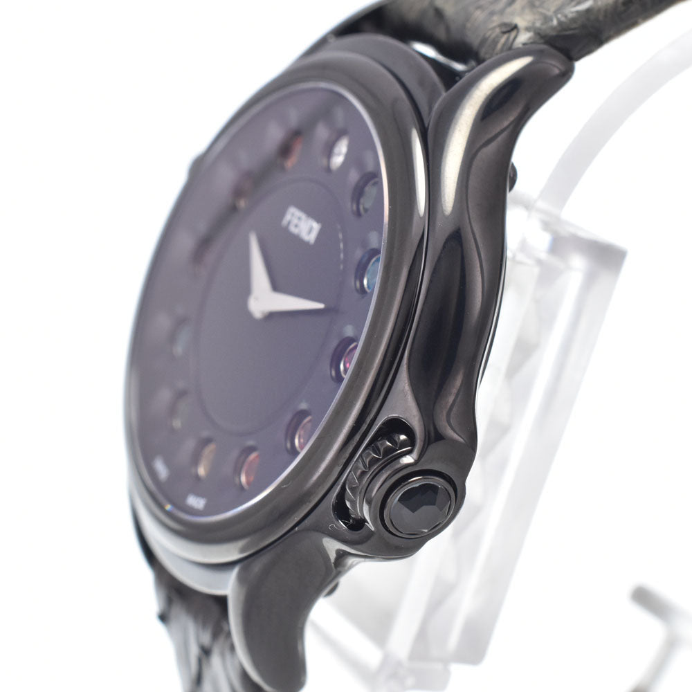 with paper FENDI Crazy carat 10500L Change gemstone black Dial Quartz Ladies
 Watch Q#149195