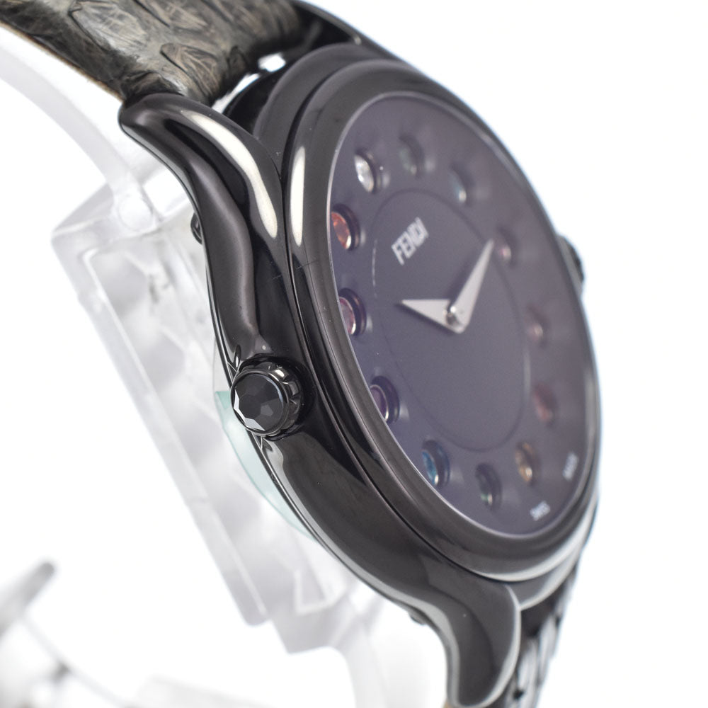 with paper FENDI Crazy carat 10500L Change gemstone black Dial Quartz Ladies
 Watch Q#149195