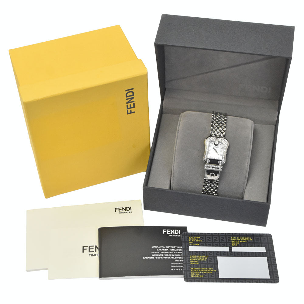with paper FENDI 3800L diamond White shell Dial Quartz Ladies
 Watch Q#149196