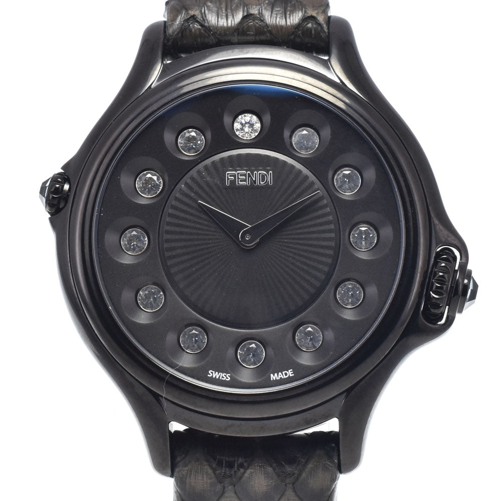with paper FENDI Crazy carat 10500L Change gemstone black Dial Quartz Ladies
 Watch Q#149197