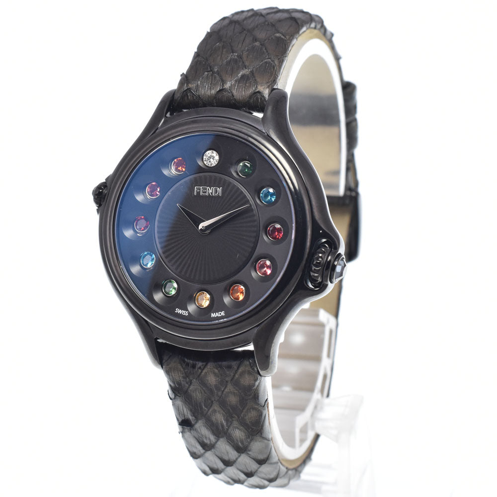 with paper FENDI Crazy carat 10500L Change gemstone black Dial Quartz Ladies
 Watch Q#149197