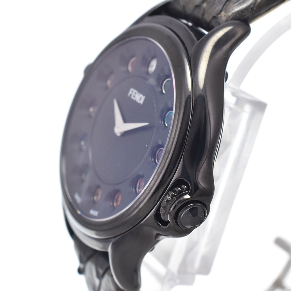 with paper FENDI Crazy carat 10500L Change gemstone black Dial Quartz Ladies
 Watch Q#149197