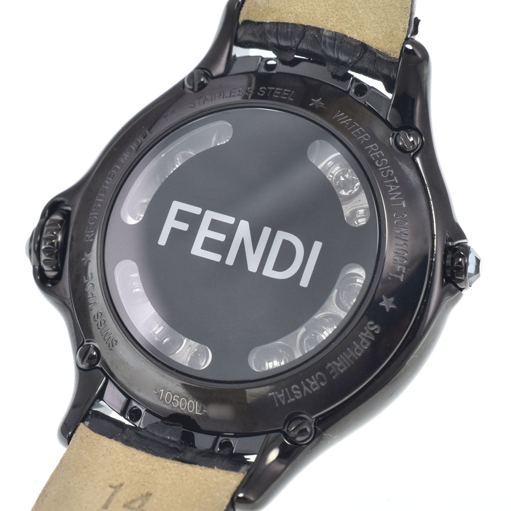 with paper FENDI Crazy carat 10500L Change gemstone black Dial Quartz Ladies
 Watch Q#149197