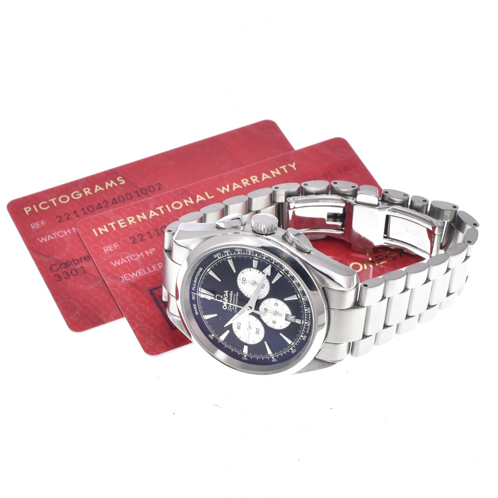 with paper OMEGA Seamaster Aqua Terra 221.10.42.40.01.002 Chronograph Date black Dial Automatic Men's
 Watch Q#149201