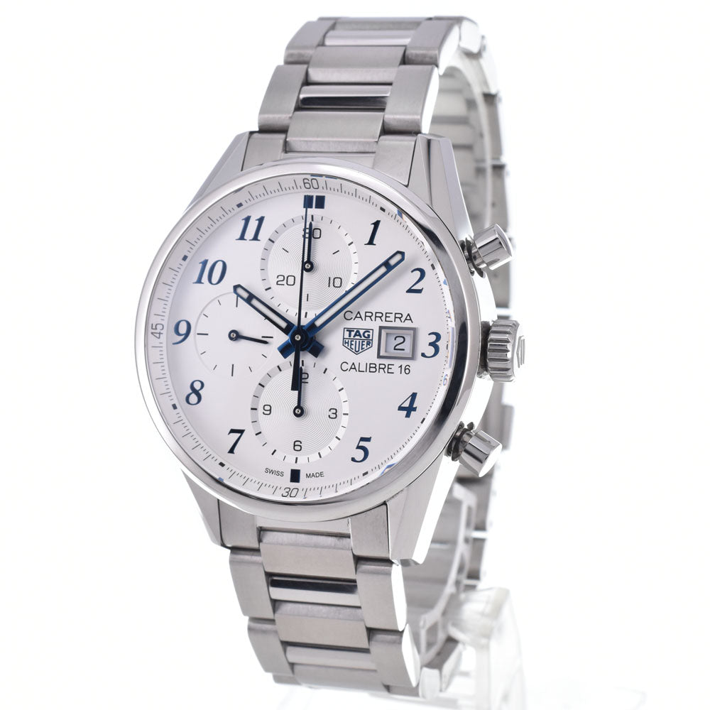 with paper TAG HEUER Carrera CBK2114.BA0715 Chronograph Silver Dial Automatic Men's
 Watch R#149203