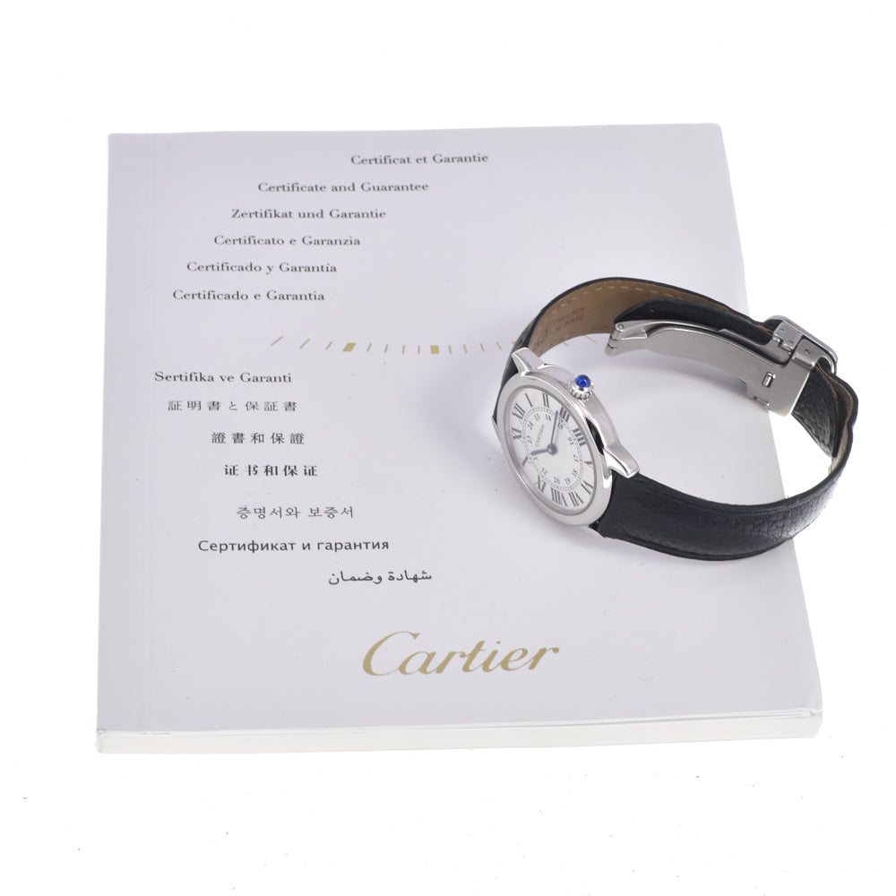 with paper CARTIER Ronde Solo de Cartier WSRN0019 Silver Dial Quartz Ladies
 Watch Q#149205