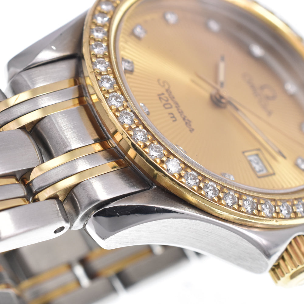 OMEGA Seamaster Diamond Cal.1424 Champagne Gold Dial Quartz Ladies
 Watch R#149207