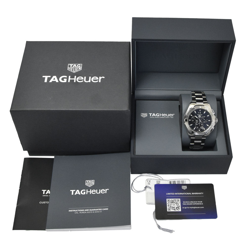 with paper TAG HEUER Aqua racer CAY1110-0 Chronograph Date black Dial Quartz Men's
 Watch Q#149210