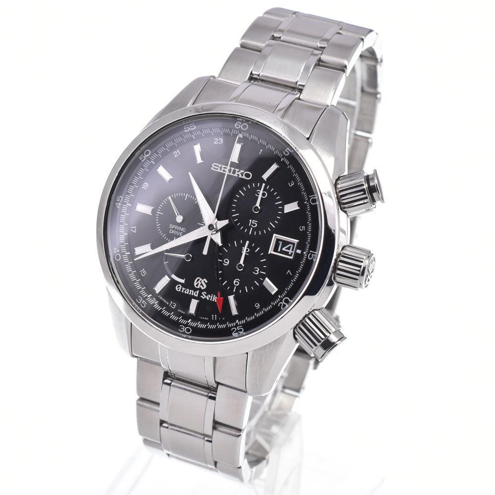 with paper SEIKO Grand Seiko 9R86-0AA0/SBGC003 Chronograph power reserve black Dial Spring drive Men's
 Watch Q#149218