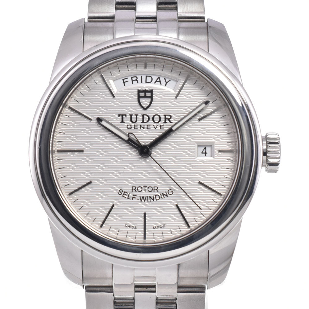 with paper TUDOR Glamor Date Day 56000 Silver Dial Automatic Men's
 Watch R#149222