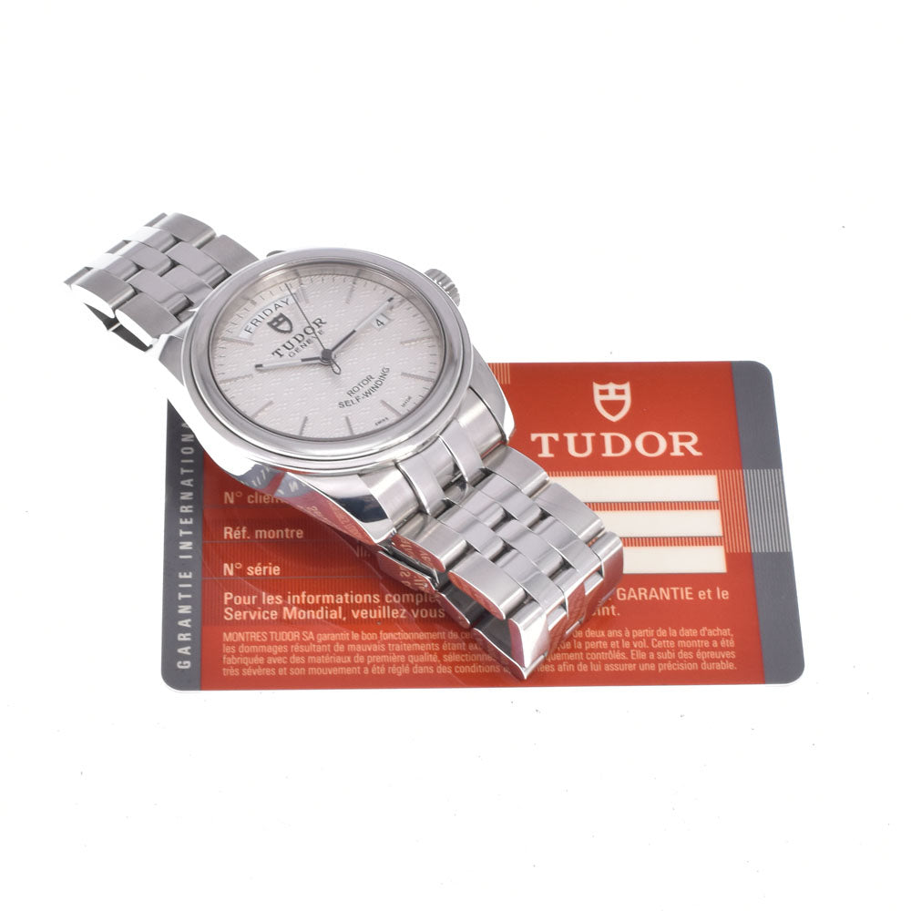 with paper TUDOR Glamor Date Day 56000 Silver Dial Automatic Men's
 Watch R#149222