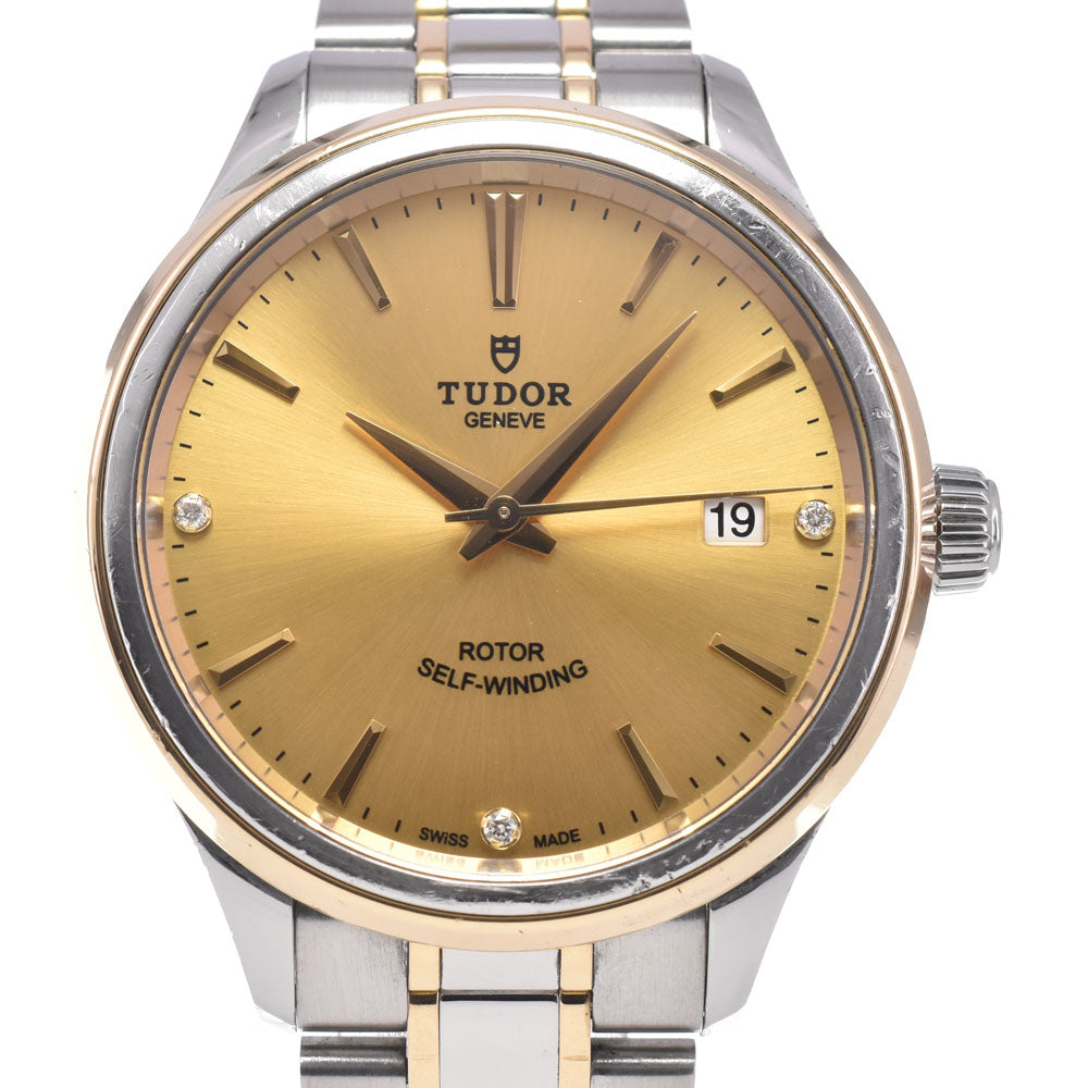 with paper TUDOR style 12503 3P Diamond gold Dial Automatic Men's
 Watch B#149224
