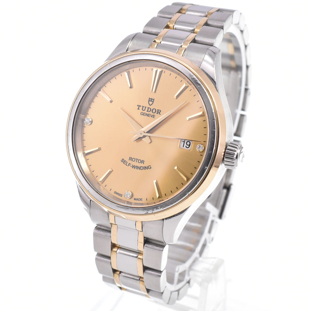 with paper TUDOR style 12503 3P Diamond gold Dial Automatic Men's
 Watch B#149224