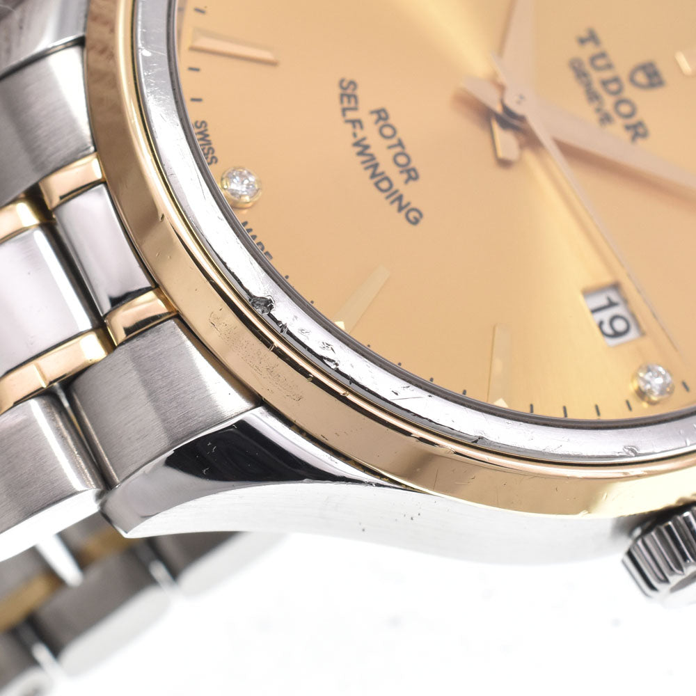 with paper TUDOR style 12503 3P Diamond gold Dial Automatic Men's
 Watch B#149224
