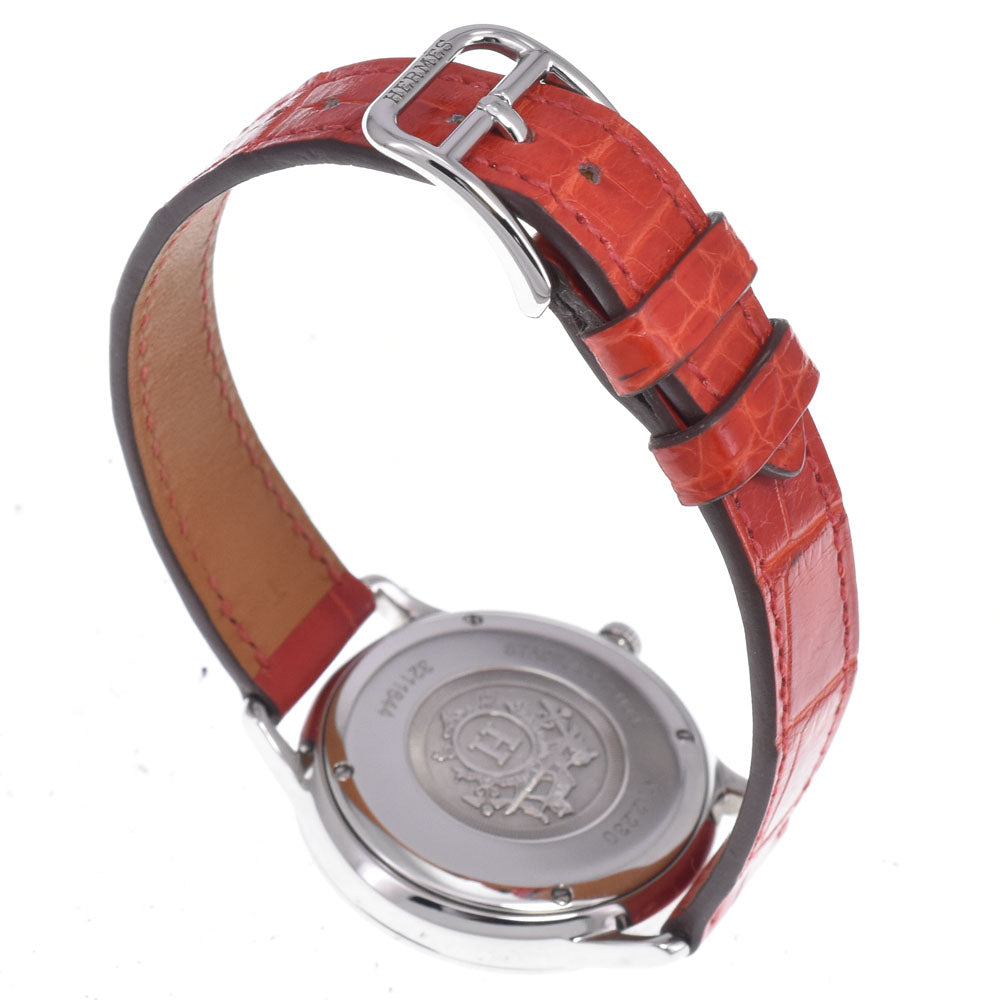 HERMES Slim duermes CA2.230 Bezel Diamond Silver Dial Quartz Ladies
 Watch Q#149226