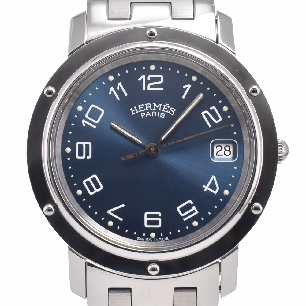 HERMES Clipper CL6.710 Date Stainless Steel blue Dial Quartz Men's
 Watch A#149234