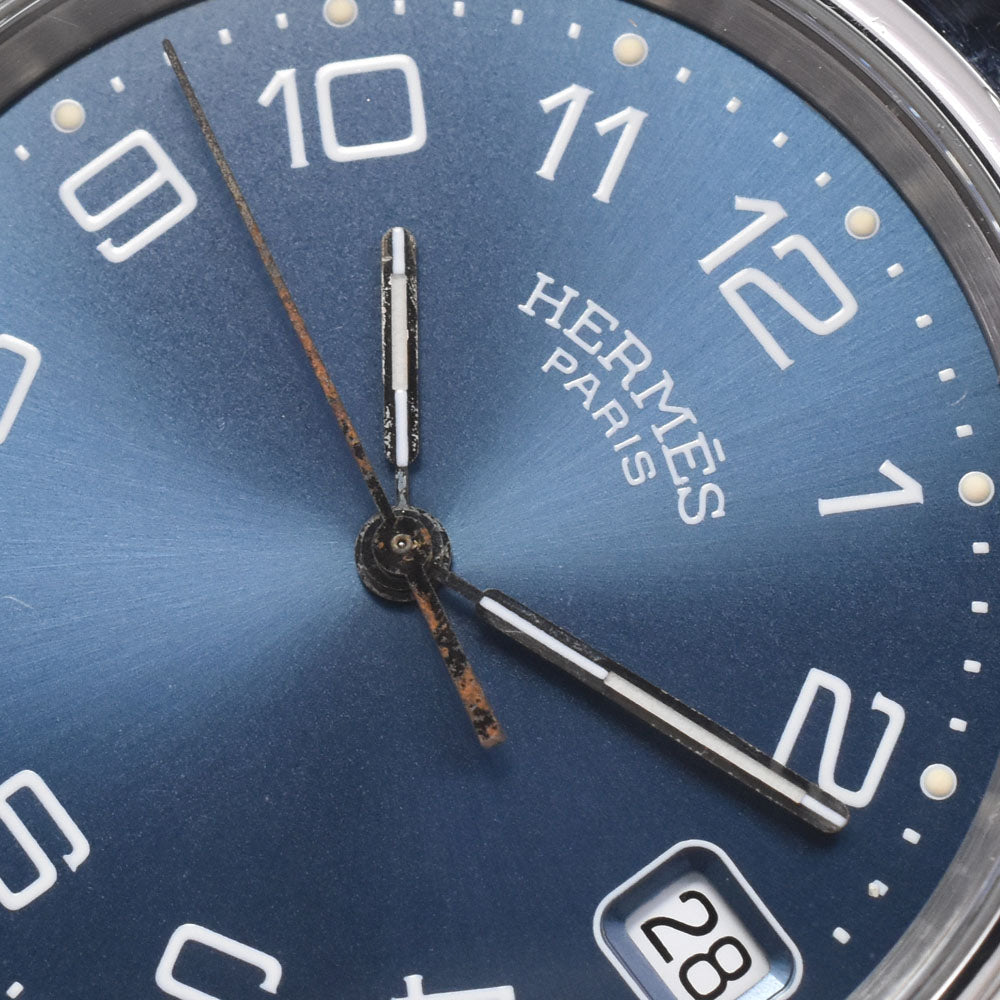 HERMES Clipper CL6.710 Date Stainless Steel blue Dial Quartz Men's
 Watch A#149234