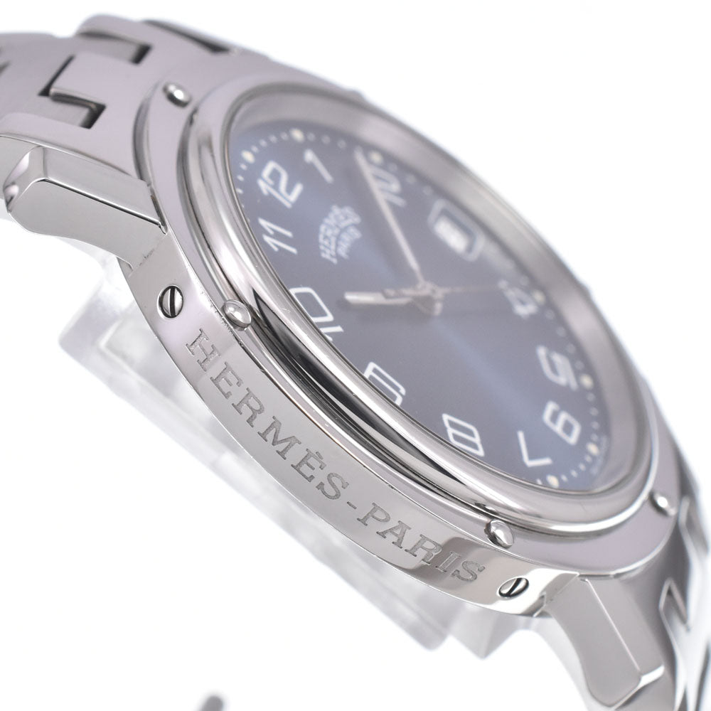 HERMES Clipper CL6.710 Date Stainless Steel blue Dial Quartz Men's
 Watch A#149234