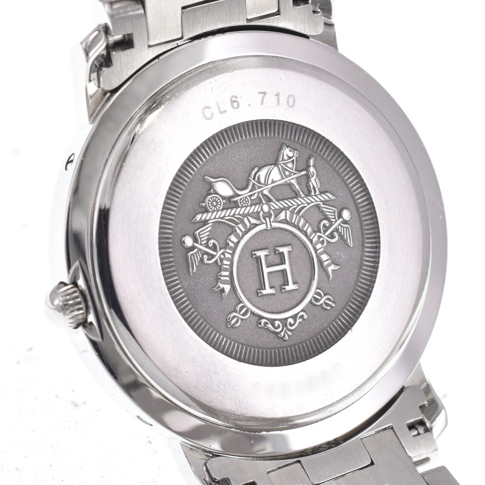 HERMES Clipper CL6.710 Date Stainless Steel blue Dial Quartz Men's
 Watch A#149234