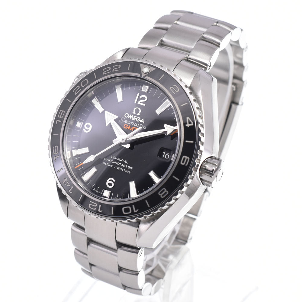 with paper OMEGA Seamaster Planet Ocean 232.30.44.22.01.001 GMT black Dial Automatic Men's
 Watch Q#149237