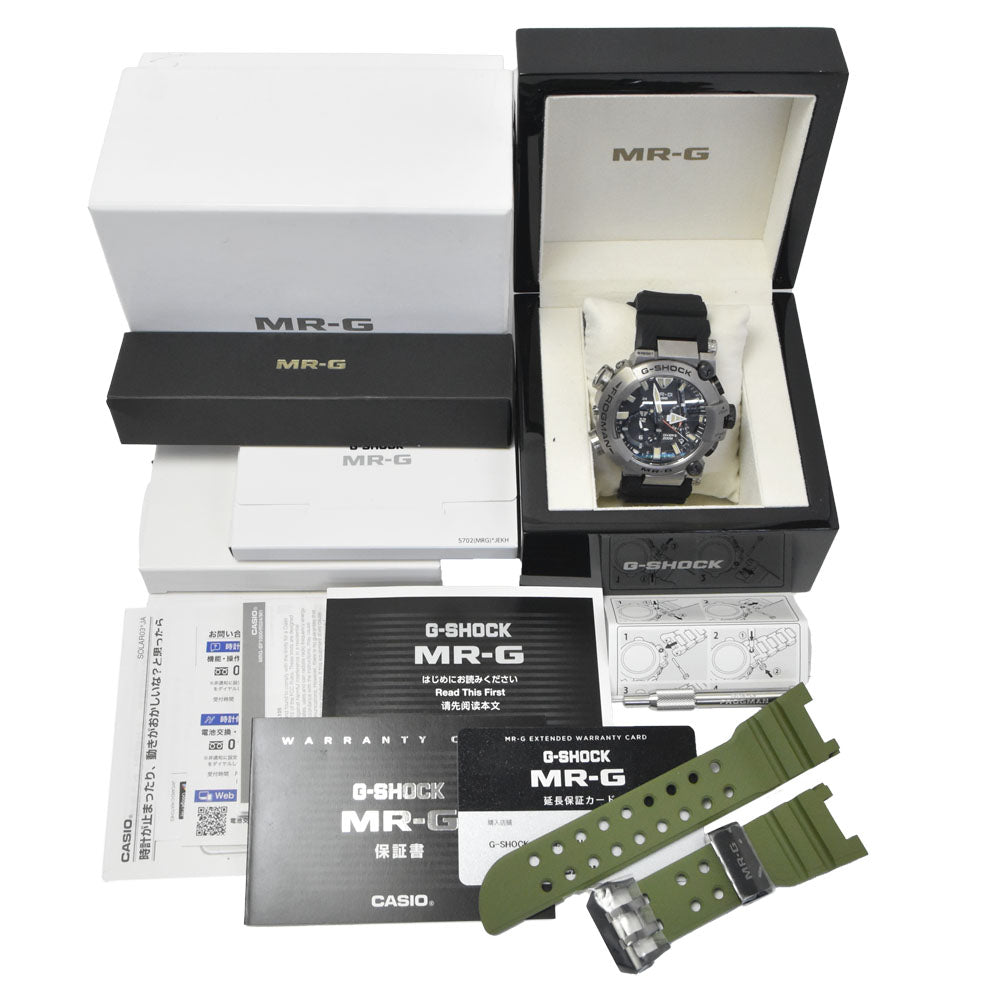 with paper CASIO G-SHOCK MR-G Frogman MRG-BF1000RG-3AJR black Dial Radio Sync Solar Men's
 Watch B#149245