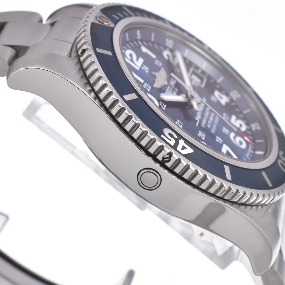 with paper BREITLING Super Ocean II A17392 Date blue Dial