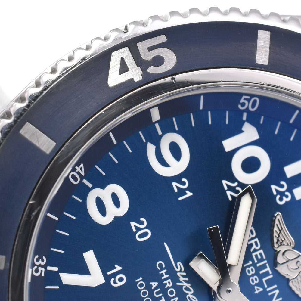 with paper BREITLING Super Ocean II A17392 Date blue Dial