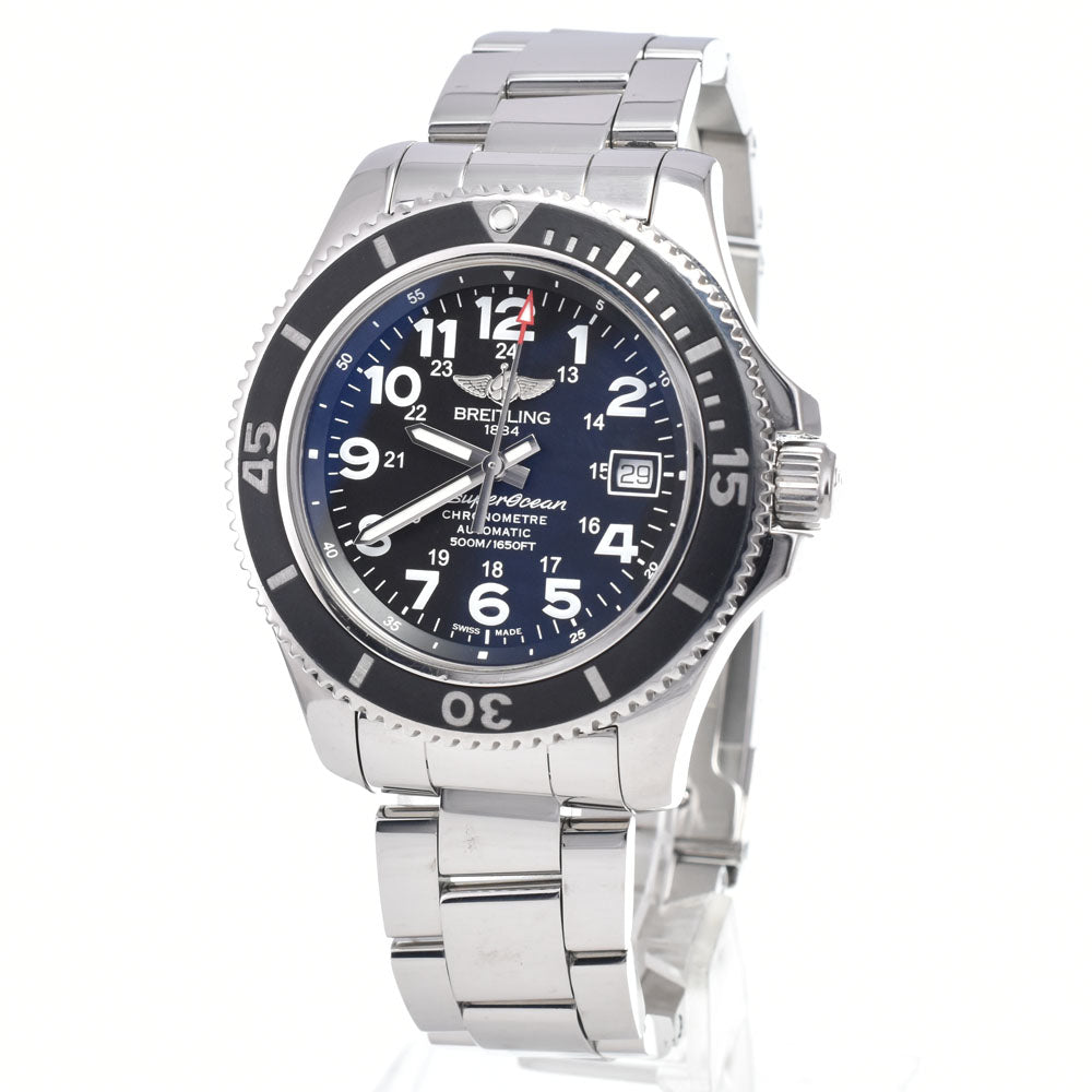 with paper BREITLING Super Ocean II A17365 black Dial Automatic Men's
 Watch R#149249