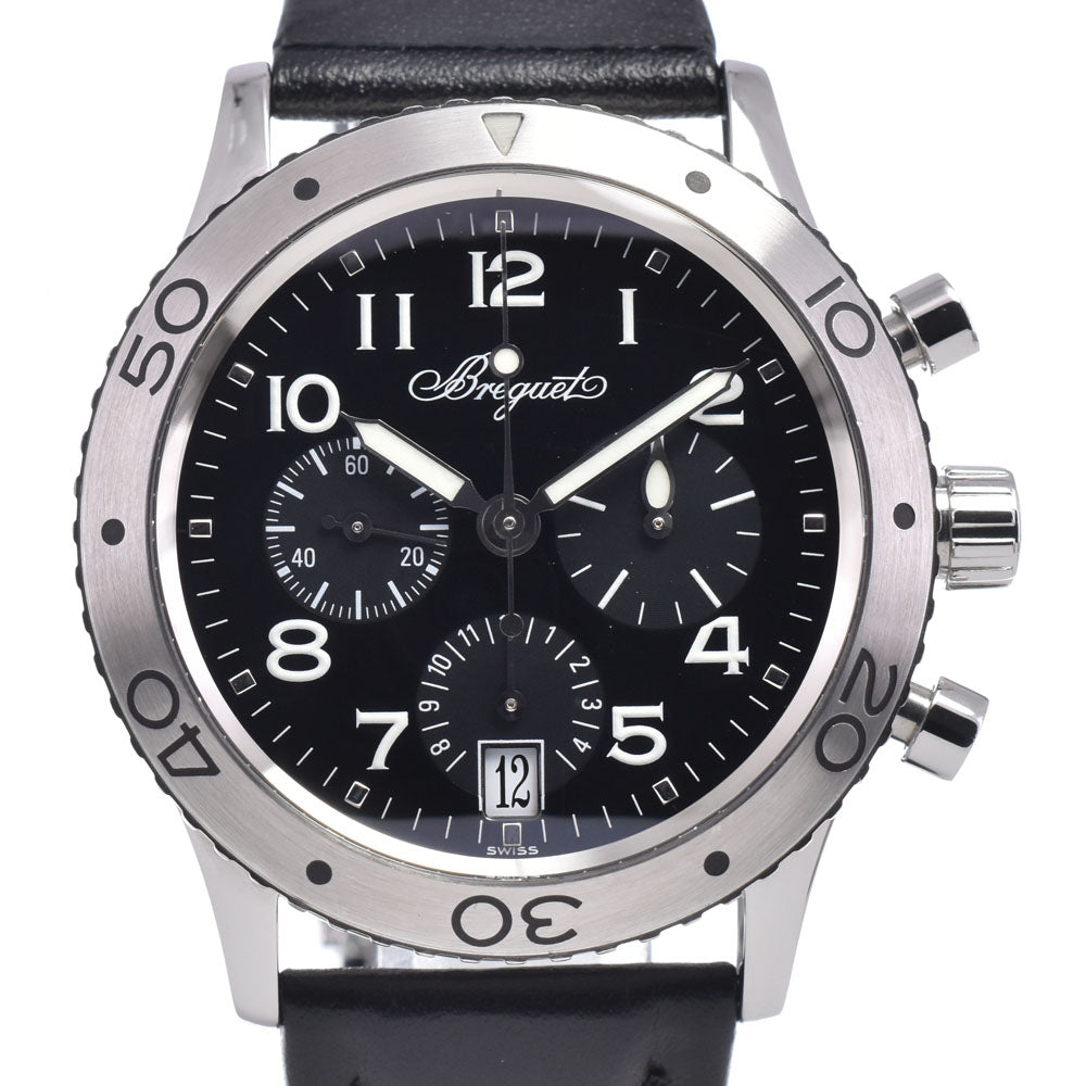 with paper Breguet Transatlantic 3820STH29W6 Chronograph Date black Dial Automatic Men's
 Watch R#149250
