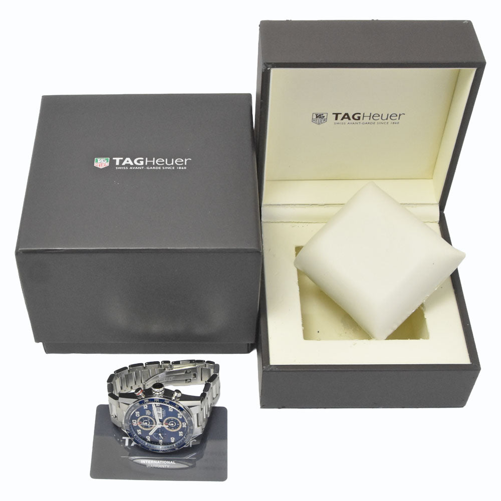 with paper TAG HEUER Carrera CV2A1V blue Dial Automatic Men's
 Watch R#149251