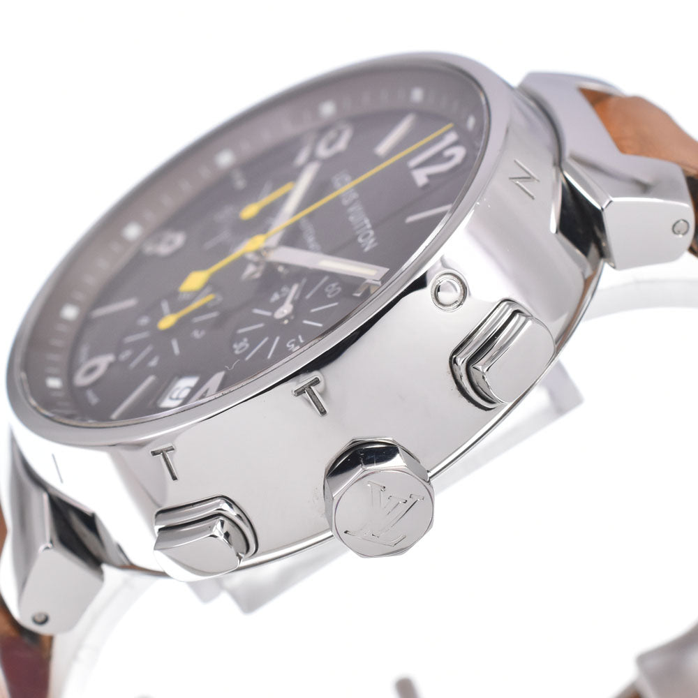 with paper LOUIS VUITTON Tambour Q1121 Dark brown Dial Automatic Men's
 Watch R#149252