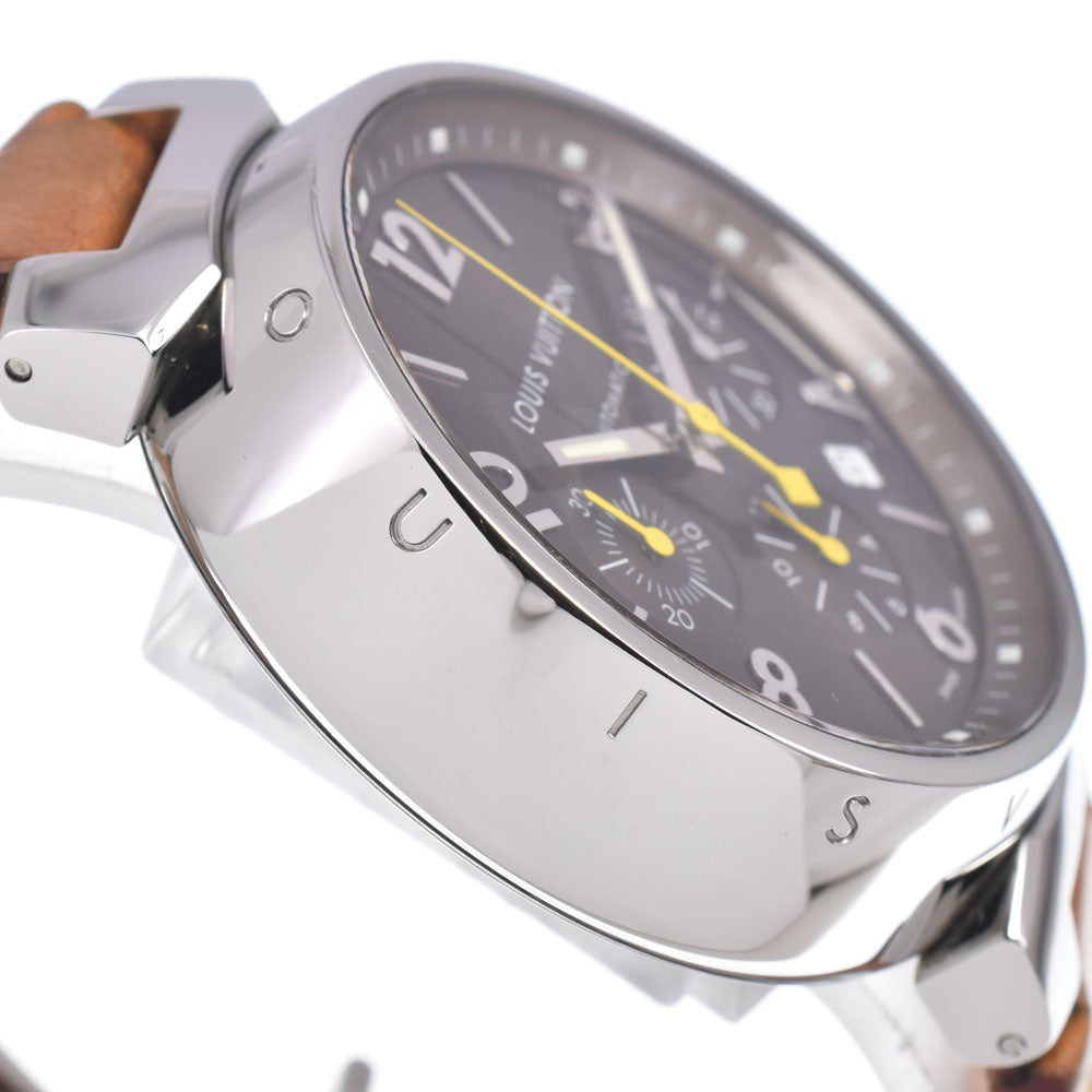 with paper LOUIS VUITTON Tambour Q1121 Dark brown Dial Automatic Men's
 Watch R#149252