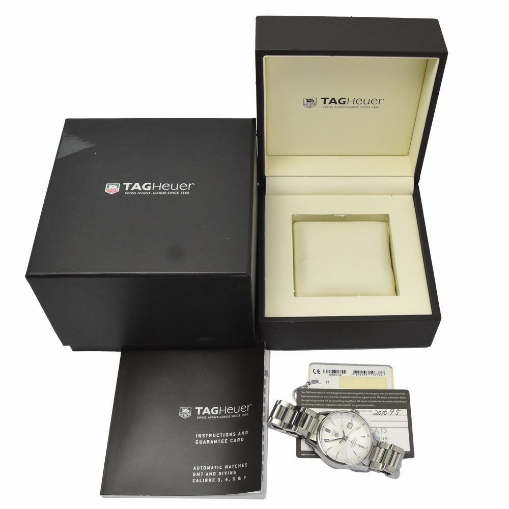 with paper TAG HEUER Carrera twin time WAR2011.BA0723 Caliber 7 Silver Dial Automatic Men's
 Watch R#149253