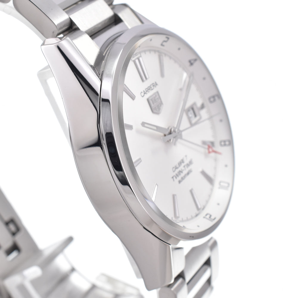 with paper TAG HEUER Carrera twin time WAR2011.BA0723 Caliber 7 Silver Dial Automatic Men's
 Watch R#149253