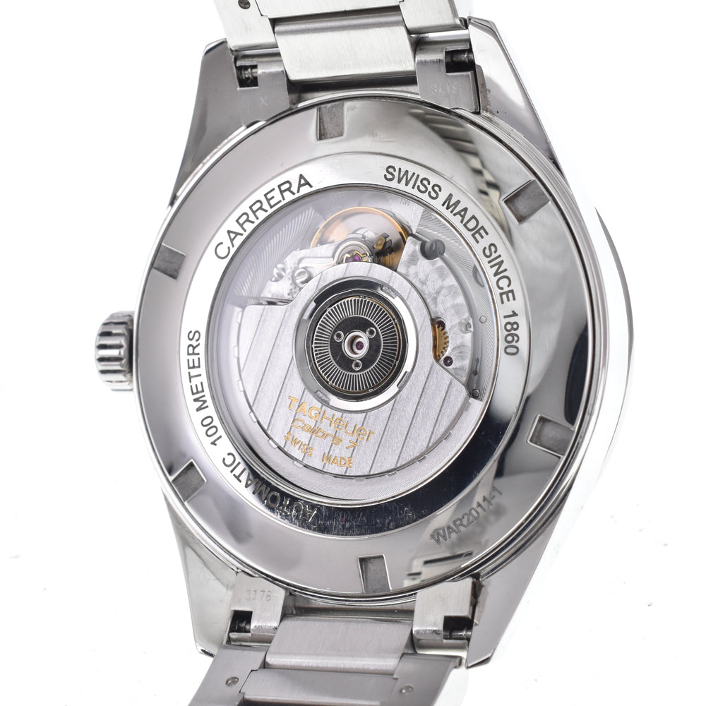 with paper TAG HEUER Carrera twin time WAR2011.BA0723 Caliber 7 Silver Dial Automatic Men's
 Watch R#149253