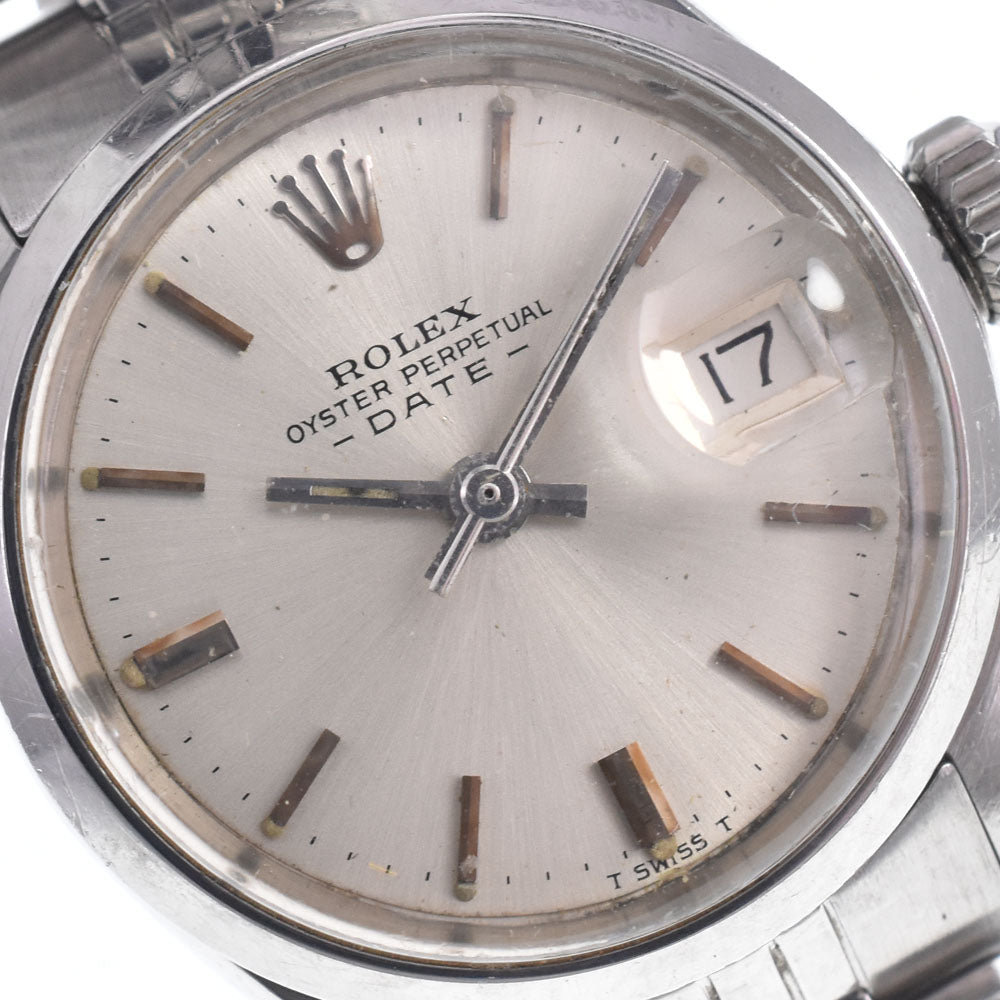 ROLEX Oyster Perpetual Date 6516 vintage Cal.1161 Silver Dial Automatic Ladies
 Watch R#149254