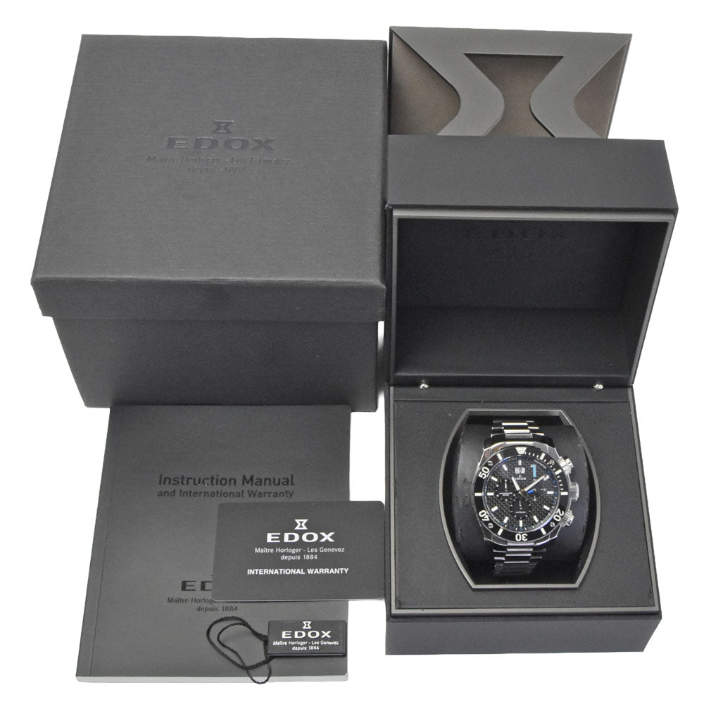 with paper EDOX Class 1 chrono offshore 10020 Black / blue Dial Quartz Men's
 Watch R#149260