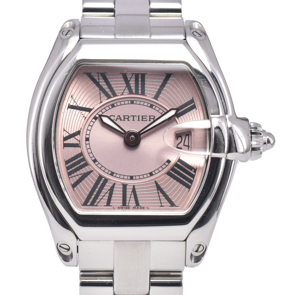 CARTIER Roadster SM W62017V3 Date pink Dial Quartz Ladies
 Watch R#149261