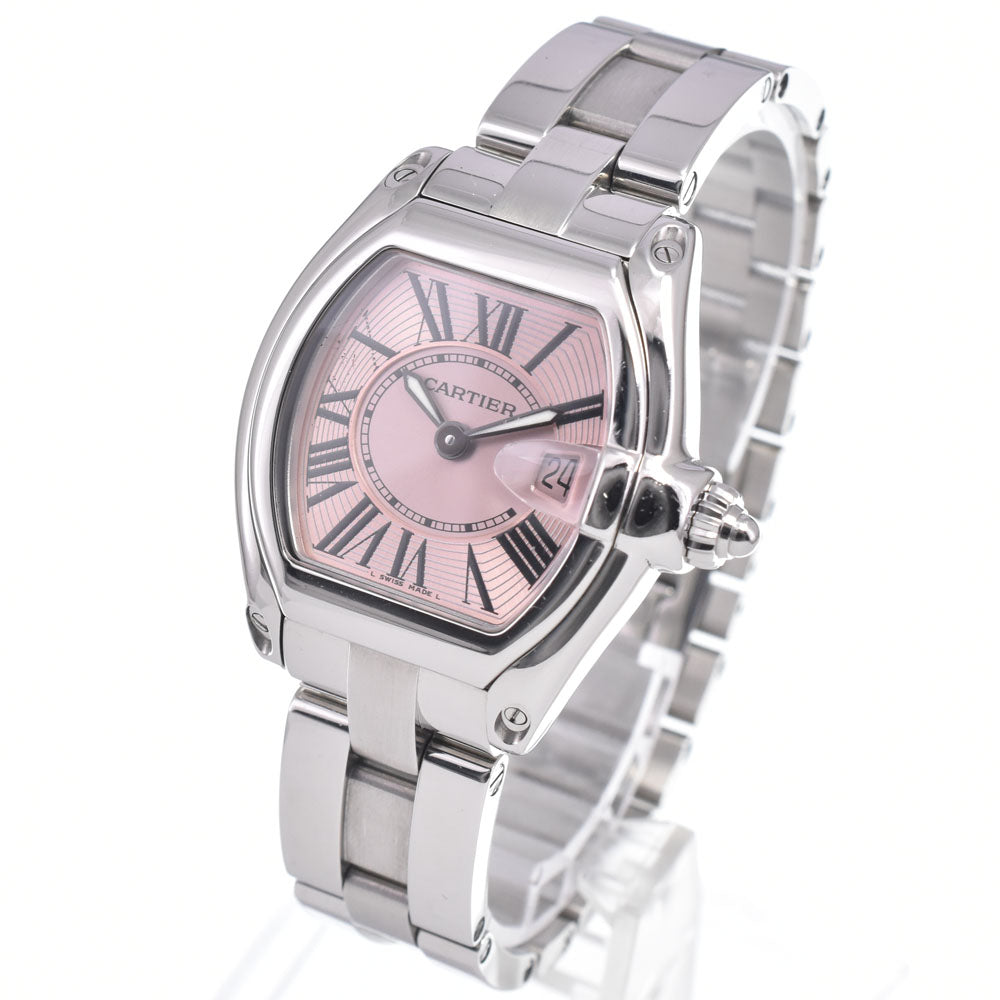 CARTIER Roadster SM W62017V3 Date pink Dial Quartz Ladies
 Watch R#149261