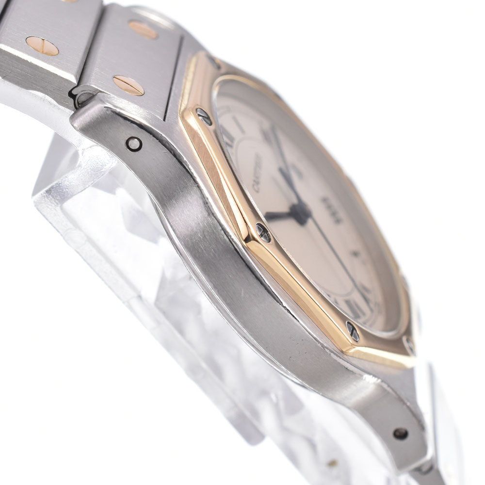 CARTIER Santos Octagon LM 187902 Date Ivory Dial Quartz Unisex
 Watch C#149263