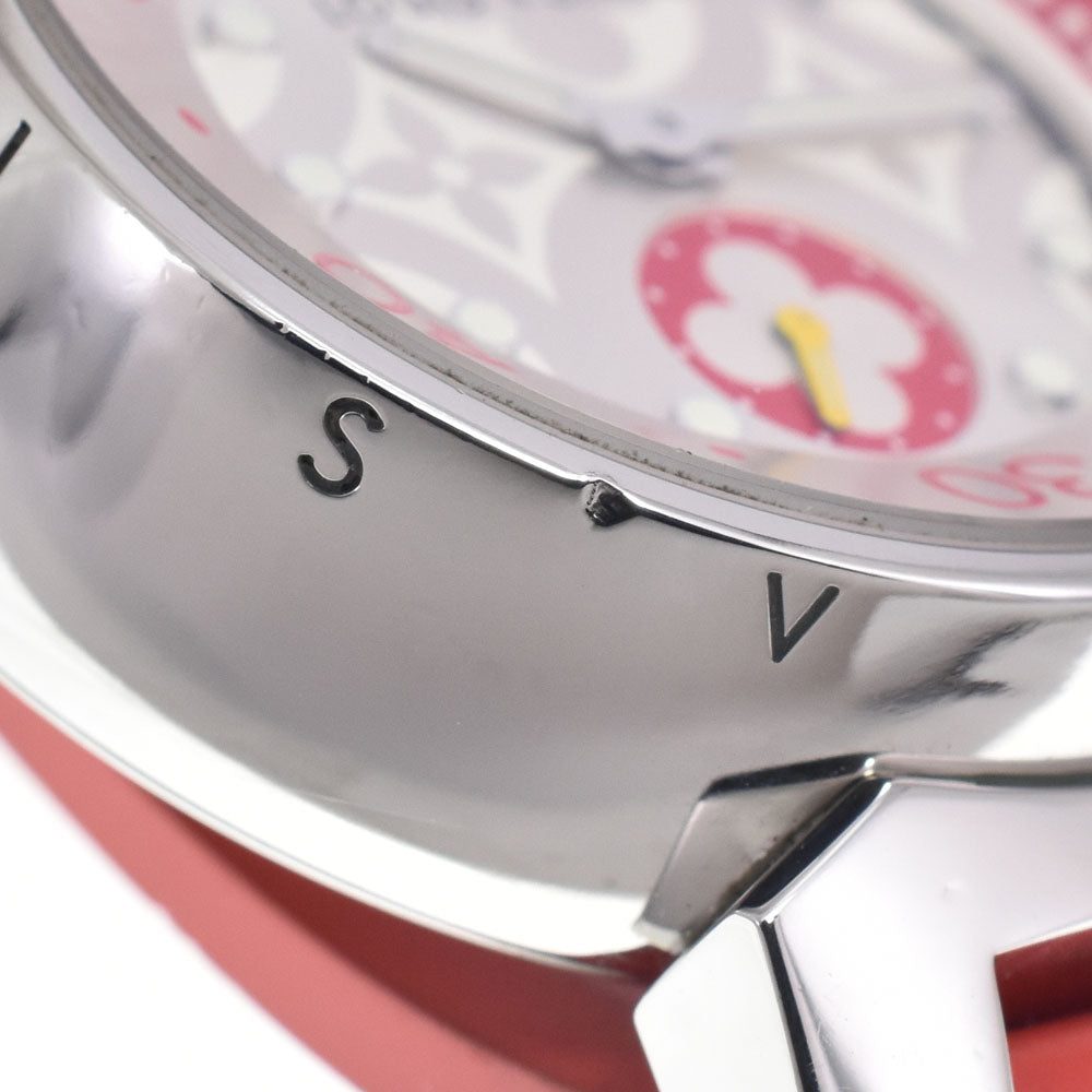 LOUIS VUITTON Tambour Q131V 1P Diamond Silver Dial Quartz Men's
 Watch R#149267