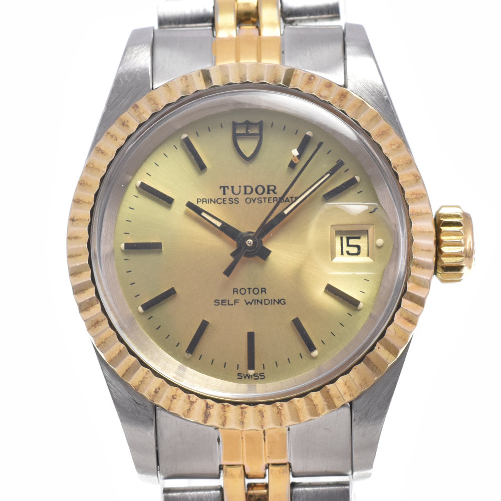 with paper TUDOR Princess Oyster Date 92413 gold Dial Automatic Ladies
 Watch R#149272