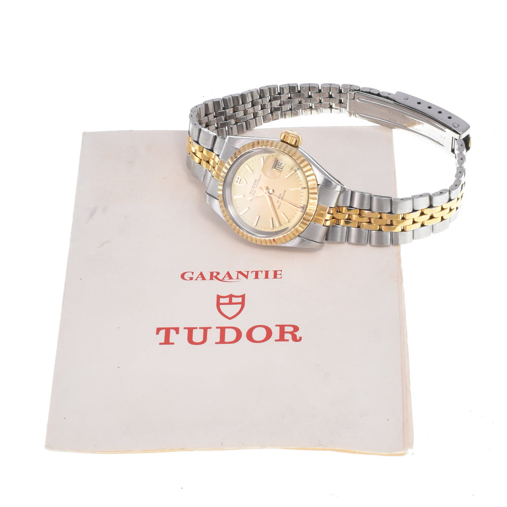 with paper TUDOR Princess Oyster Date 92413 gold Dial Automatic Ladies
 Watch R#149272