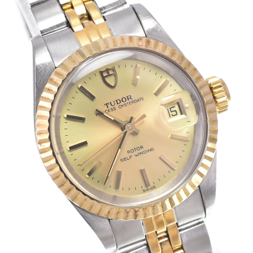 with paper TUDOR Princess Oyster Date 92413 gold Dial Automatic Ladies
 Watch R#149272