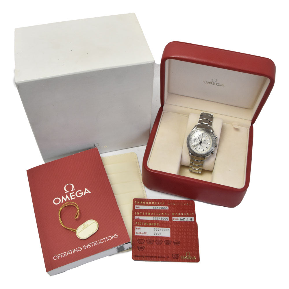 with paper OMEGA Speedmaster 3221.30 Triple calendar chronograph Silver Dial Automatic Men's
 Watch A#149287