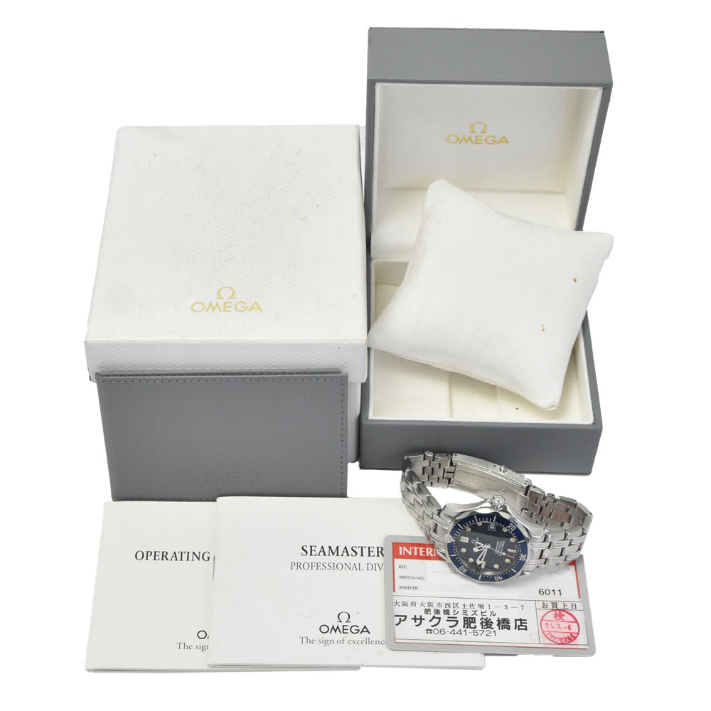 with paper OMEGA Seamaster Professional 300m 2561.80 Date blue Dial Quartz Unisex
 Watch E#149291